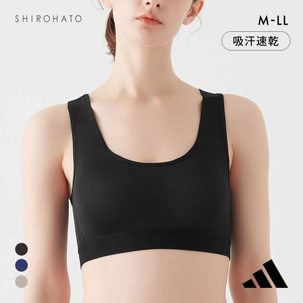 アディダス ハーフトップ レディース adidas ノンワイヤー ブラジャー スポーツ 吸汗速乾
