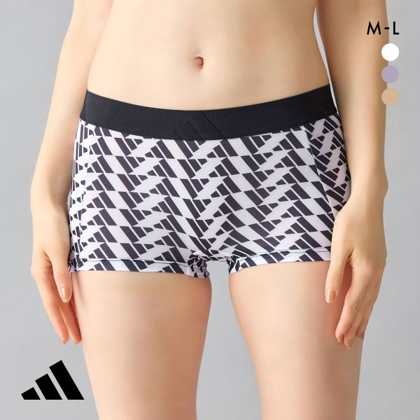 アディダス ハーフショーツ総柄ロゴプリント レディース adidas