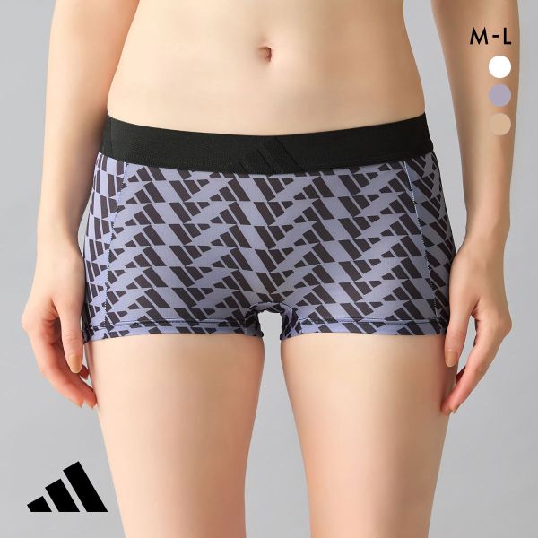 アディダス ハーフショーツ総柄ロゴプリント レディース adidas
