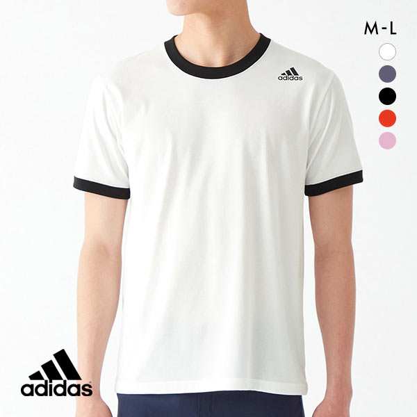 アディダス adidas クルーネック Tシャツ メンズ ショートスリーブ 半袖 スポーツ 吸汗速乾