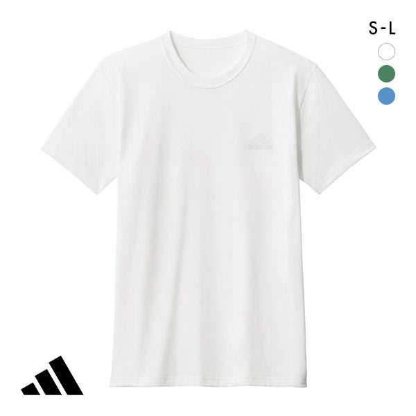 アディダス adidas クルーネック Tシャツ ワイドシルエット メンズ 吸汗速乾 綿混