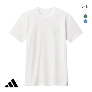 アディダス adidas クルーネック Tシャツ ワイドシルエット メンズ 吸汗速乾 綿混