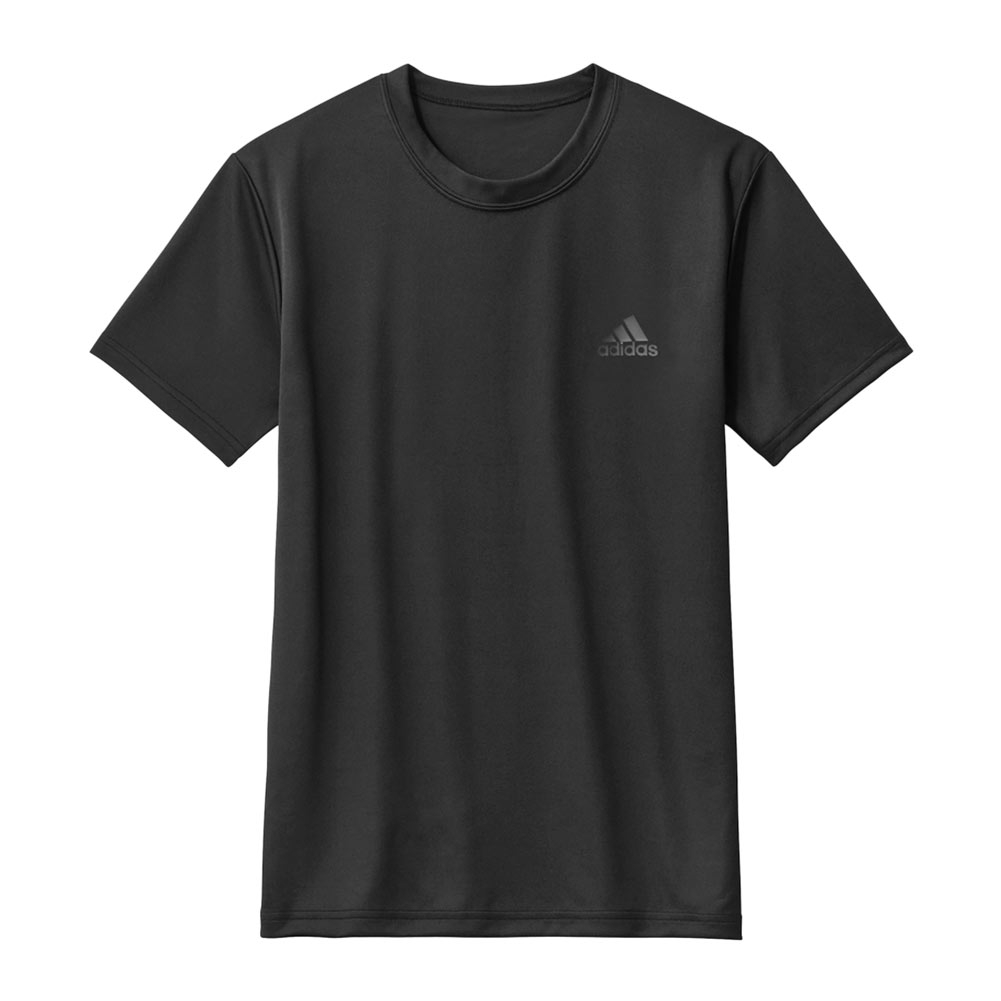 アディダス adidas クルーネック Tシャツ ベンチレーション ワイドシルエット 吸汗速乾 メンズ(BK-ブラック-M)