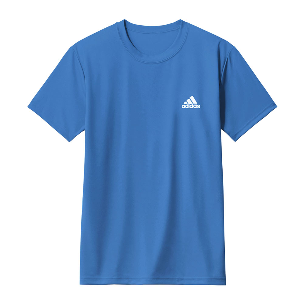 アディダス adidas クルーネック Tシャツ ベンチレーション ワイドシルエット 吸汗速乾 メンズ(BU-ブルー-M)