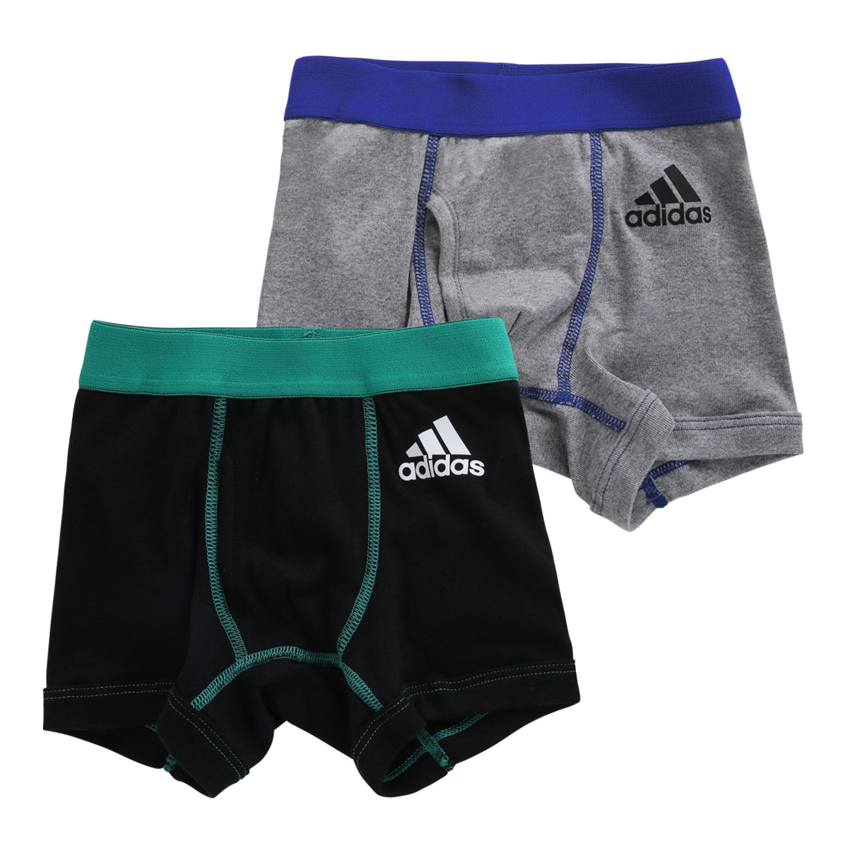 アディダス adidas ボクサーパンツ 2枚組 キッズ ジュニア 男の子 前あき 身生地綿100%(Set-110)