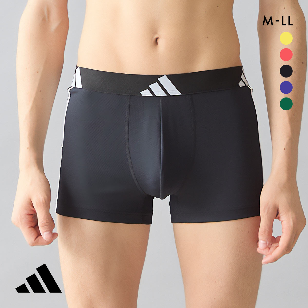 アディダス メッシュボクサーパンツ メンズ adidas 大きいサイズ(BK-ブラック-M)