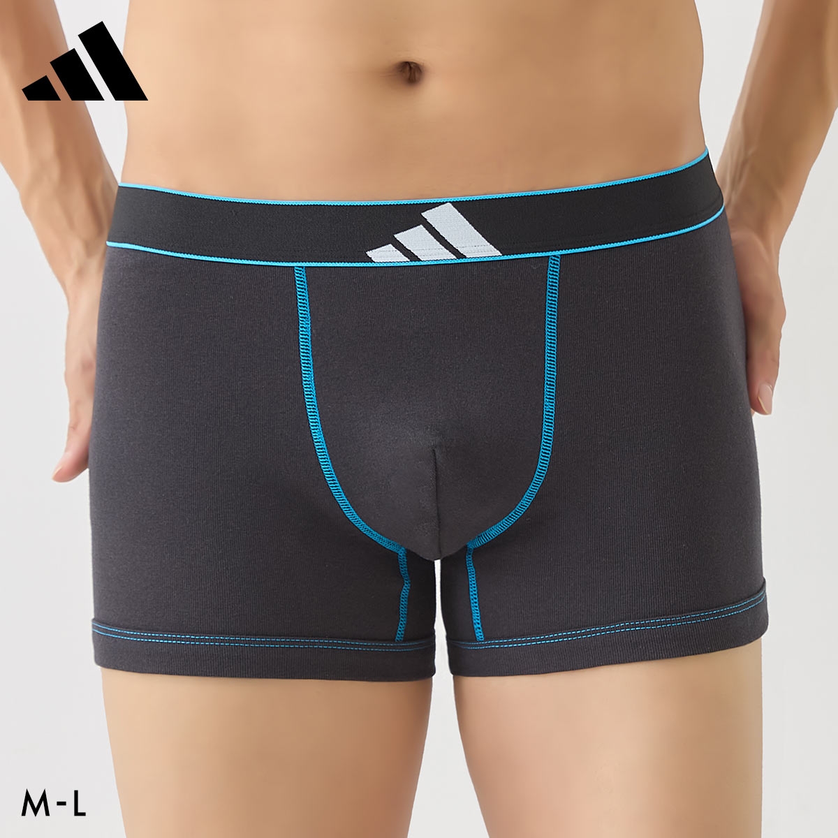 アディダス ボクサーパンツ 前閉じ メンズ adidas(BU-ブルー-M)