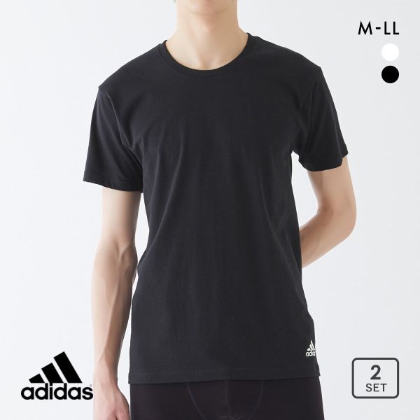 アディダス クルーネック Tシャツ 半袖 二枚セット 本体綿100％ メンズ adidas