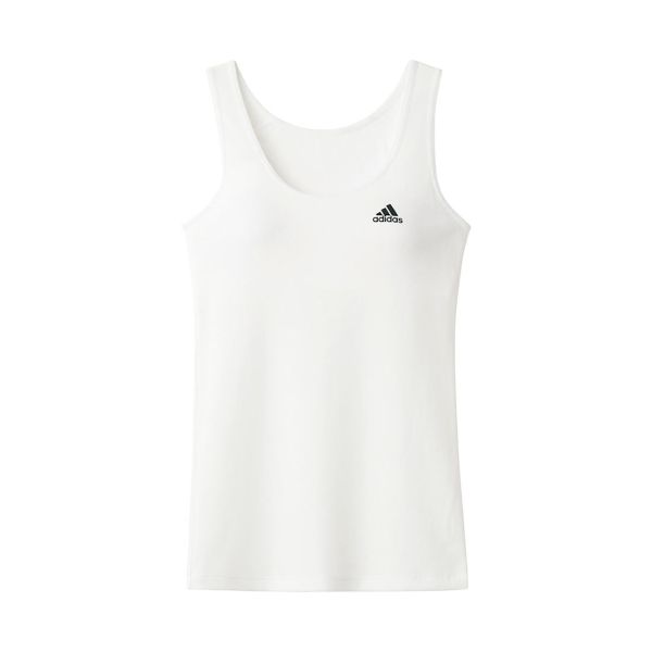 アディダス adidas キッズ ジュニア リブ カップ付き タンクトップ ガールズ インナー 綿混 女の子 女児 スクール
