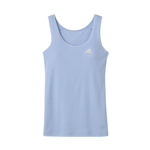 アディダス adidas キッズ ジュニア リブ カップ付き タンクトップ ガールズ インナー 綿混 女の子 女児 スクール