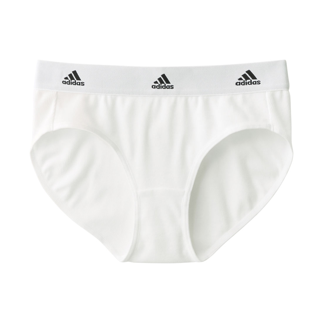 アディダス adidas キッズ ジュニア 女の子 スタンダード ショーツ ガールズ 細リブ素材 綿混 単品(WH-ホワイト-150)