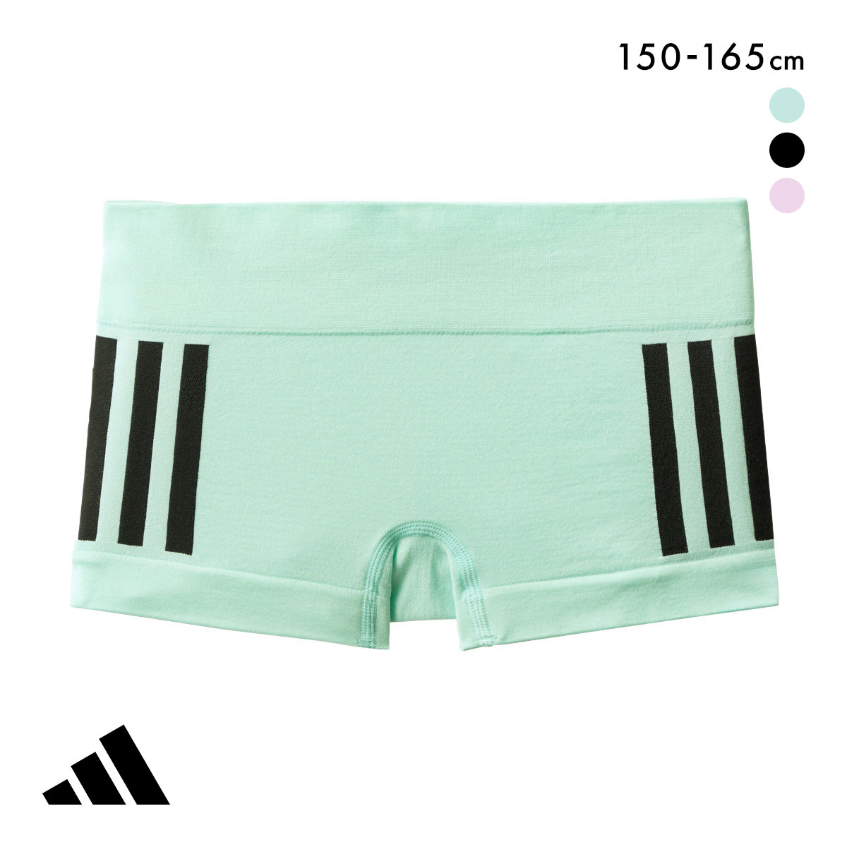 アディダス キッズ ジュニア 女の子 ハーフショーツ 吸汗速乾 ボーイレングス ショーツ 150 160 165 adidas(MI-ミント-150)