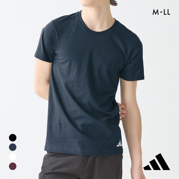 アディダス ワンポイントロゴ 半袖 Tシャツ メンズ adidas スポーツ クルーネック 綿100％