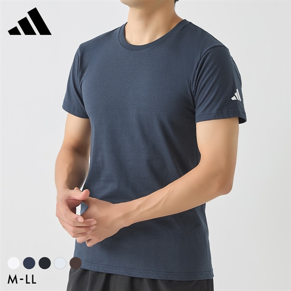 アディダス ワンポイントロゴ 半袖 Tシャツ メンズ adidas スポーツ クルーネック 綿100％