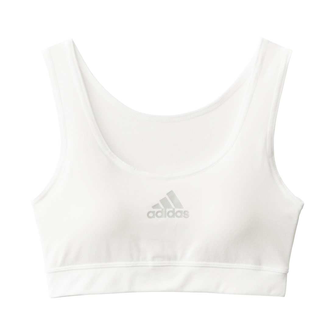 アディダス adidas キッズ ジュニア 女の子 ハーフトップ ガールズ ノンワイヤー ブラジャー 単品(WH-ホワイト-150)