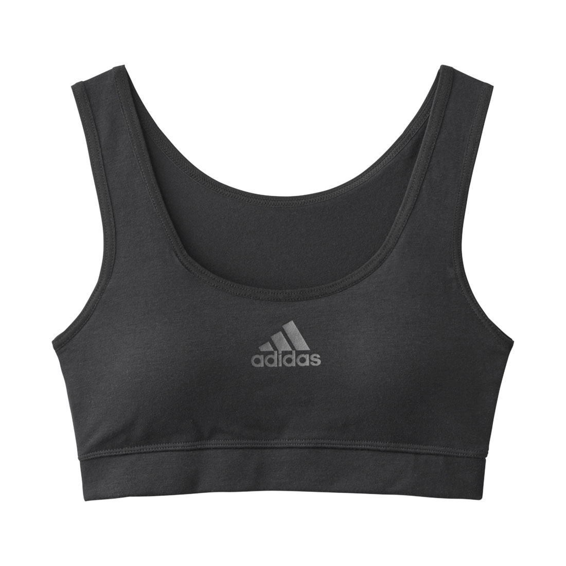 アディダス adidas キッズ ジュニア 女の子 ハーフトップ ガールズ ノンワイヤー ブラジャー 単品(BK-ブラック-150)