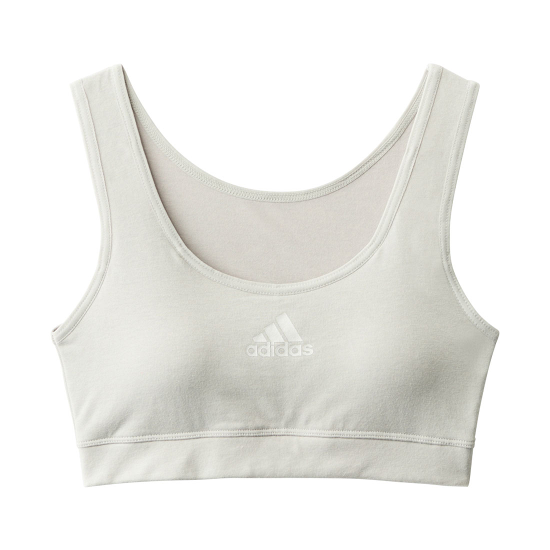 アディダス adidas キッズ ジュニア 女の子 ハーフトップ ガールズ ノンワイヤー ブラジャー 単品(LGY-薄グレー-150)