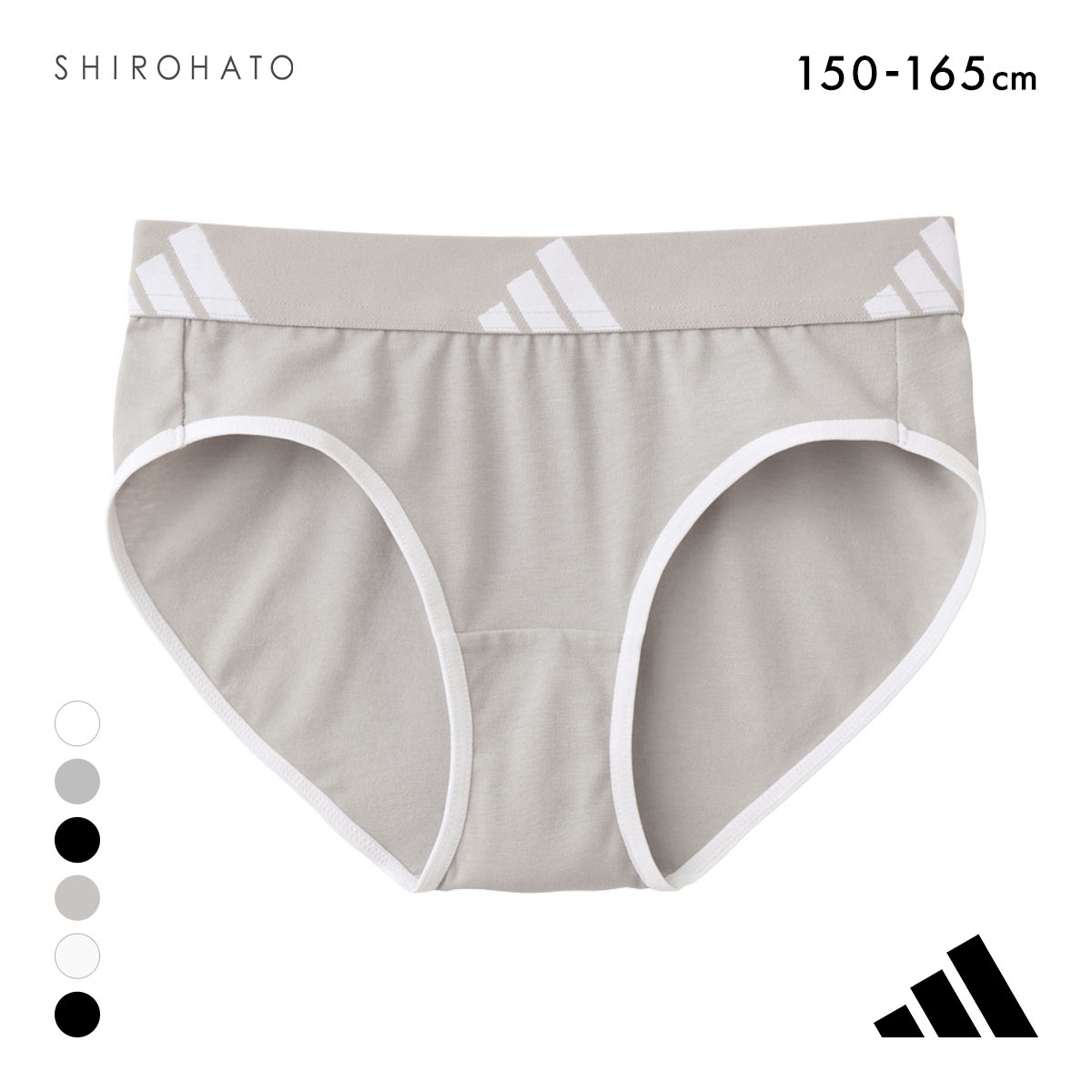 アディダス ガールズ キッズ ジュニア 綿混ハーフショーツ adidas(LGY-薄グレー-150)