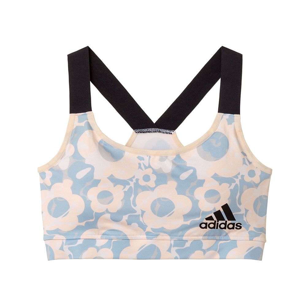 アディダス adidas キッズ ジュニア ハーフトップ ガールズ スポーツ ブラジャー ノンワイヤー 吸汗速乾 女の子 女児(LBU-薄ブルー-150)