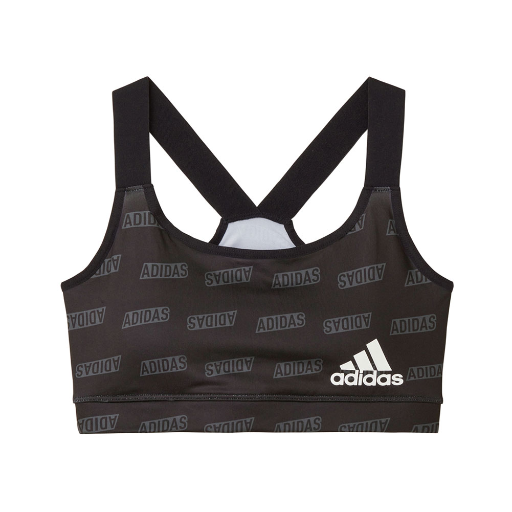 アディダス adidas キッズ ジュニア ハーフトップ ガールズ スポーツ ブラジャー ノンワイヤー 吸汗速乾 女の子 女児(DBK-濃ブラック-150)