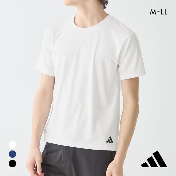 アディダス ワンポイントロゴ メッシュ クルーネック Tシャツ メンズ adidas スポーツ 半袖