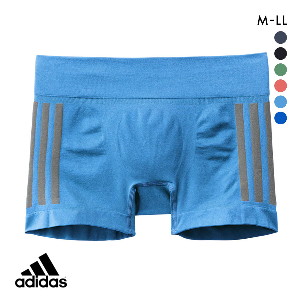 アディダス adidas スポーツショーツ メンズ ボクサーブリーフ 前閉じ 三本ライン(SKY-スカイブルー-M)