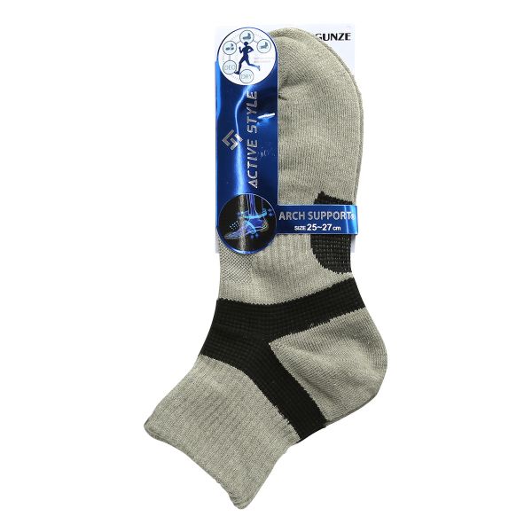 グンゼ GUNZE アクティブスタイル クルー丈ソックス 靴下 メンズ スポーツソックス