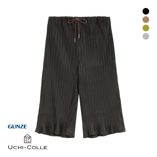 グンゼ UCHI-COLLE プリーツ クロップド パンツ レディース ボトムス ルームウェア GUNZE ウチコレ