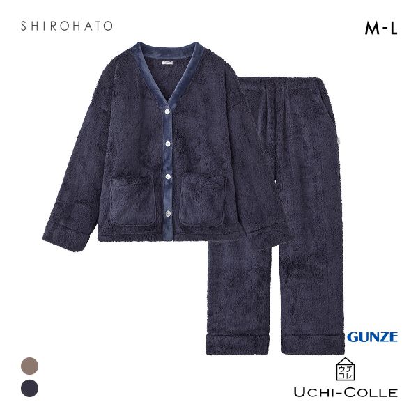 グンゼ UCHI-COLLE ボアフリース パジャマ 上下セット レディース ルームウェア GUNZE ウチコレ