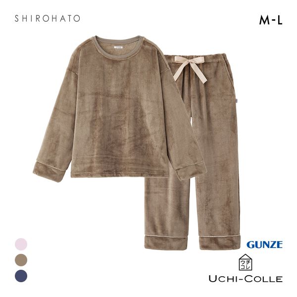 グンゼ UCHI-COLLE あったかフリース ルームウェア パジャマ 上下セット レディース GUNZE ウチコレ