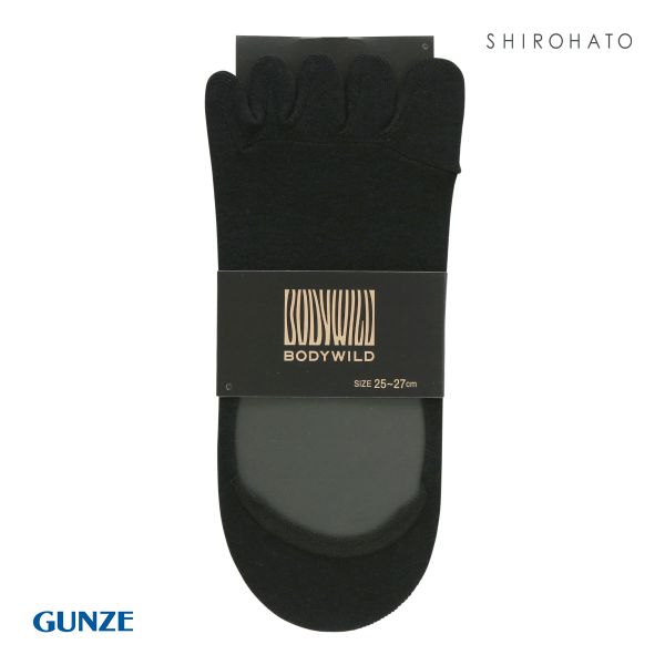 グンゼ GUNZE ボディワイルド BODYWILD メンズ フットカバー 靴下 5本指 25-27cm