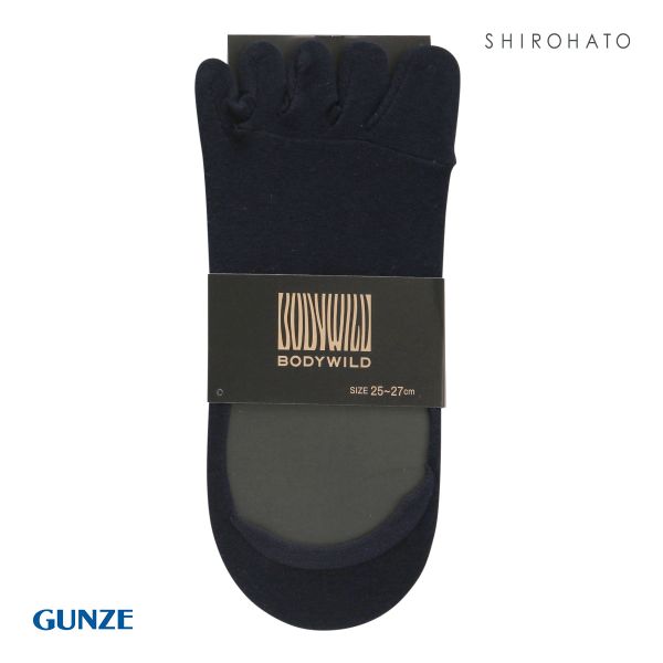 グンゼ GUNZE ボディワイルド BODYWILD メンズ フットカバー 靴下 5本指 25-27cm