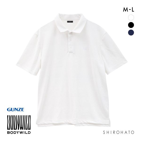 グンゼ BODY WILD ポロシャツ エアドライ カノコ メンズ ビジカジ GUNZE ボディワイルド