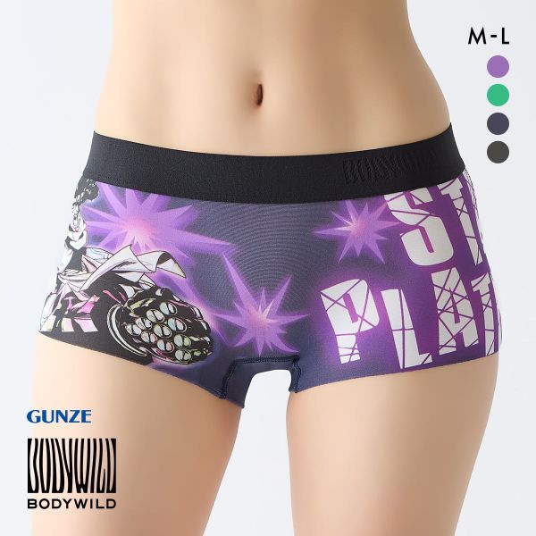 ボディワイルド レディースボクサーパンツ ジョジョの奇妙な冒険コラボ ショーツ 一分丈 BODYWILD