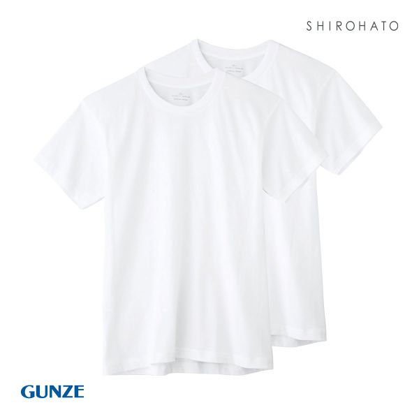 グンゼ GUNZE ボディワイルド BODY WILD クルーネックTシャツ メンズ 2枚組 抗菌防臭 綿100％ 半袖