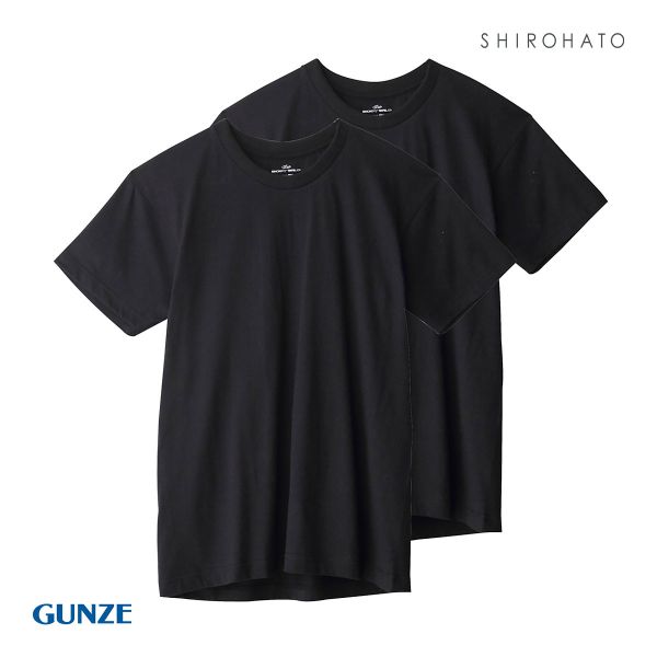 グンゼ GUNZE ボディワイルド BODY WILD クルーネックTシャツ メンズ 2枚組 抗菌防臭 綿100％ 半袖