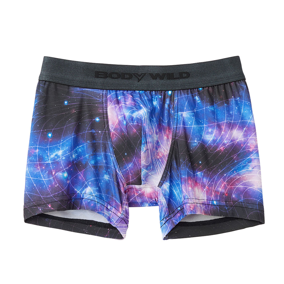 グンゼ GUNZE ボディワイルド BODY WILD ボクサーパンツ メンズ 前とじ 吸汗速乾 インクジェットプリント(NV-ネイビー-M)