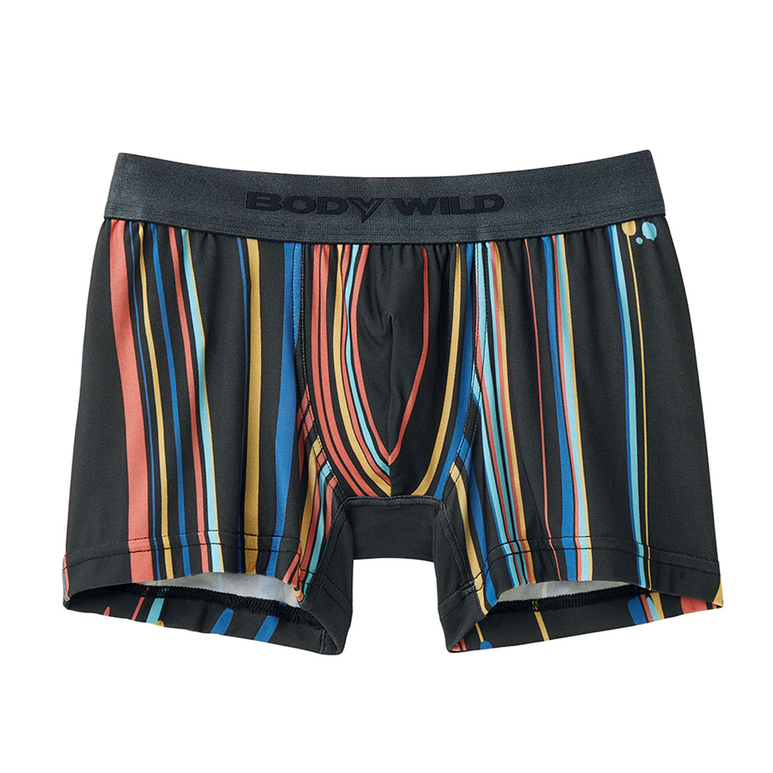 グンゼ GUNZE ボディワイルド BODY WILD ボクサーパンツ メンズ 前とじ 吸汗速乾 インクジェットプリント(BK-ブラック-M)