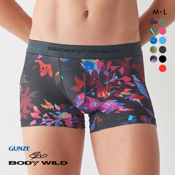 グンゼ GUNZE ボディワイルド BODY WILD ボクサーパンツ メンズ 前とじ 吸汗速乾 インクジェットプリント