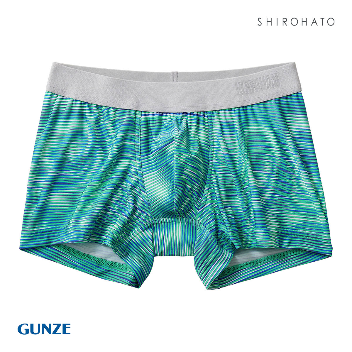 グンゼ GUNZE ボディワイルド BODY WILD ボクサーパンツ メンズ 日本製 吸汗速乾 前とじ(GR-グリーン-M)