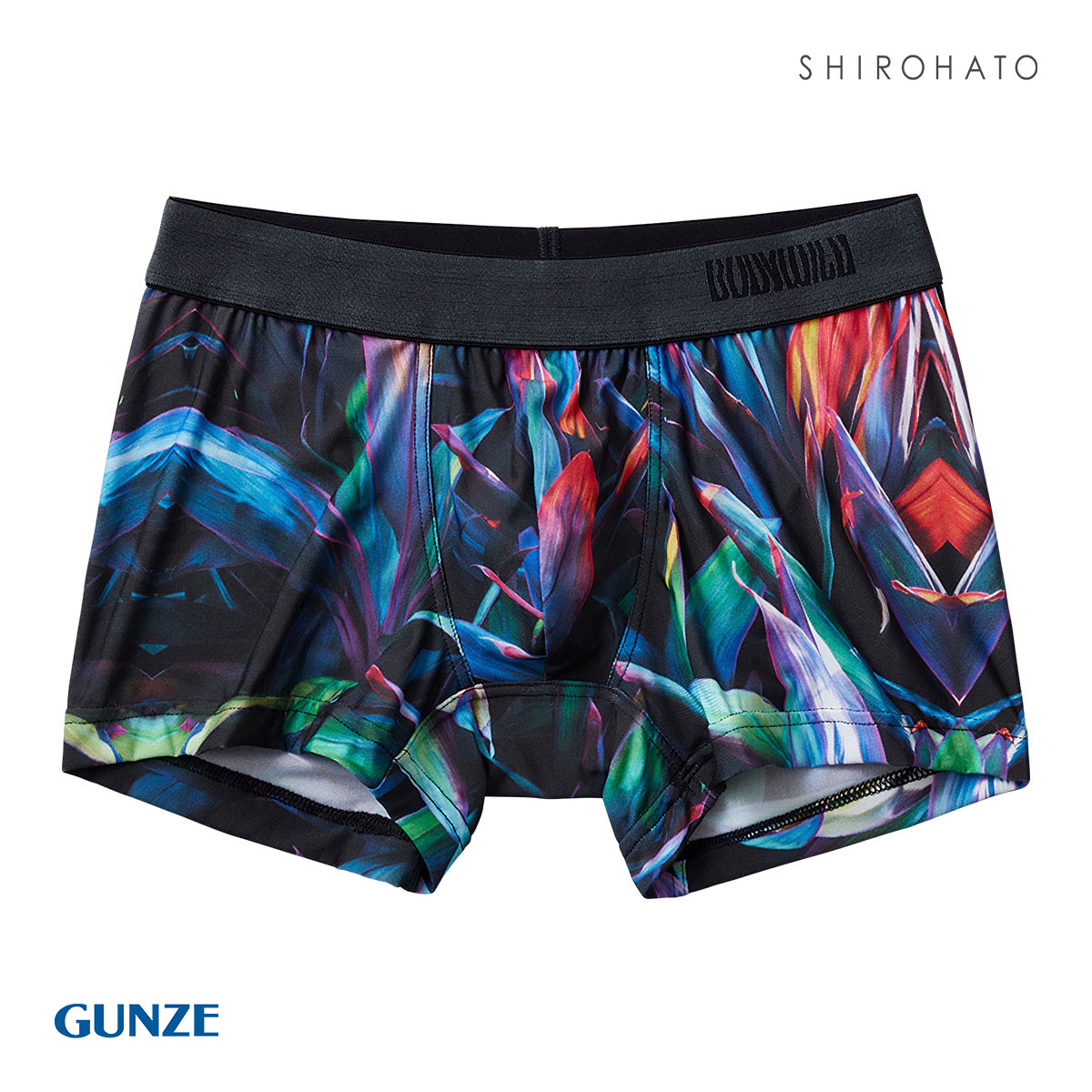 グンゼ GUNZE ボディワイルド BODY WILD ボクサーパンツ メンズ 日本製 吸汗速乾 前とじ(BK-ブラック-M)