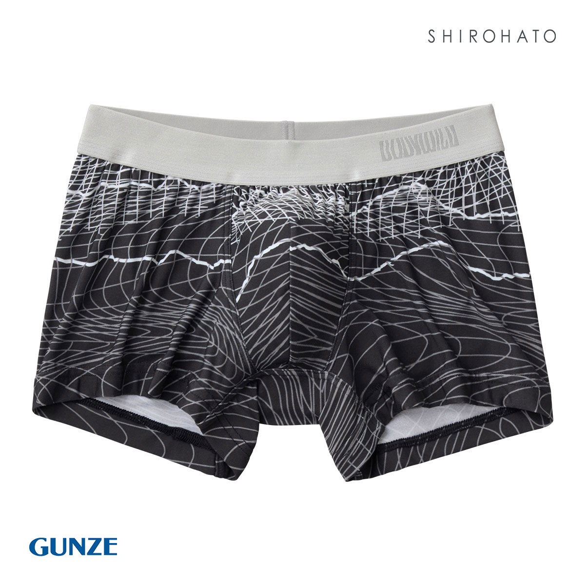 グンゼ GUNZE ボディワイルド BODY WILD ボクサーパンツ メンズ 日本製 吸汗速乾 前とじ(CGY-チャコールグレー-M)