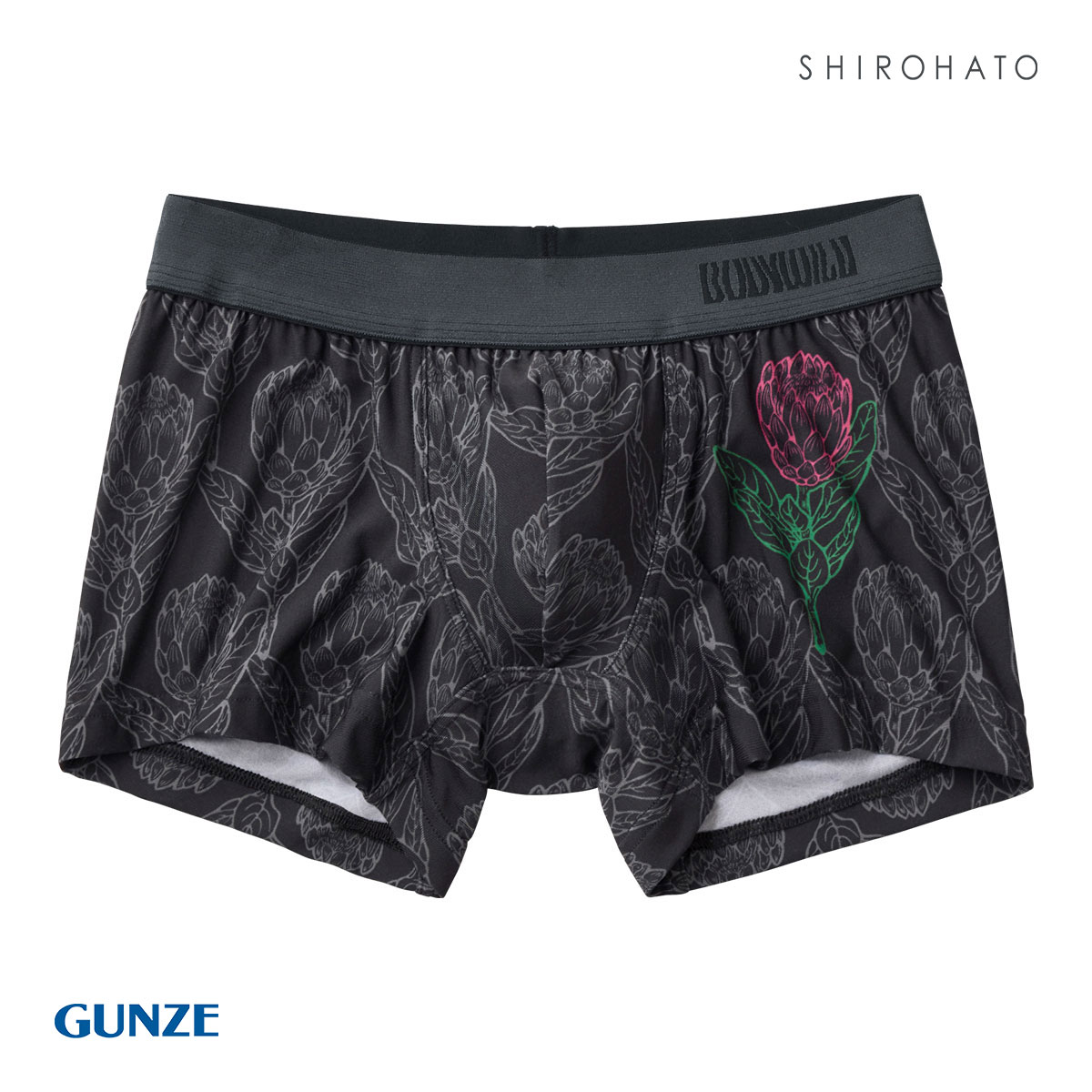 グンゼ GUNZE ボディワイルド BODY WILD ボクサーパンツ メンズ 日本製 吸汗速乾 前とじ(DBR-濃ブラウン-M)