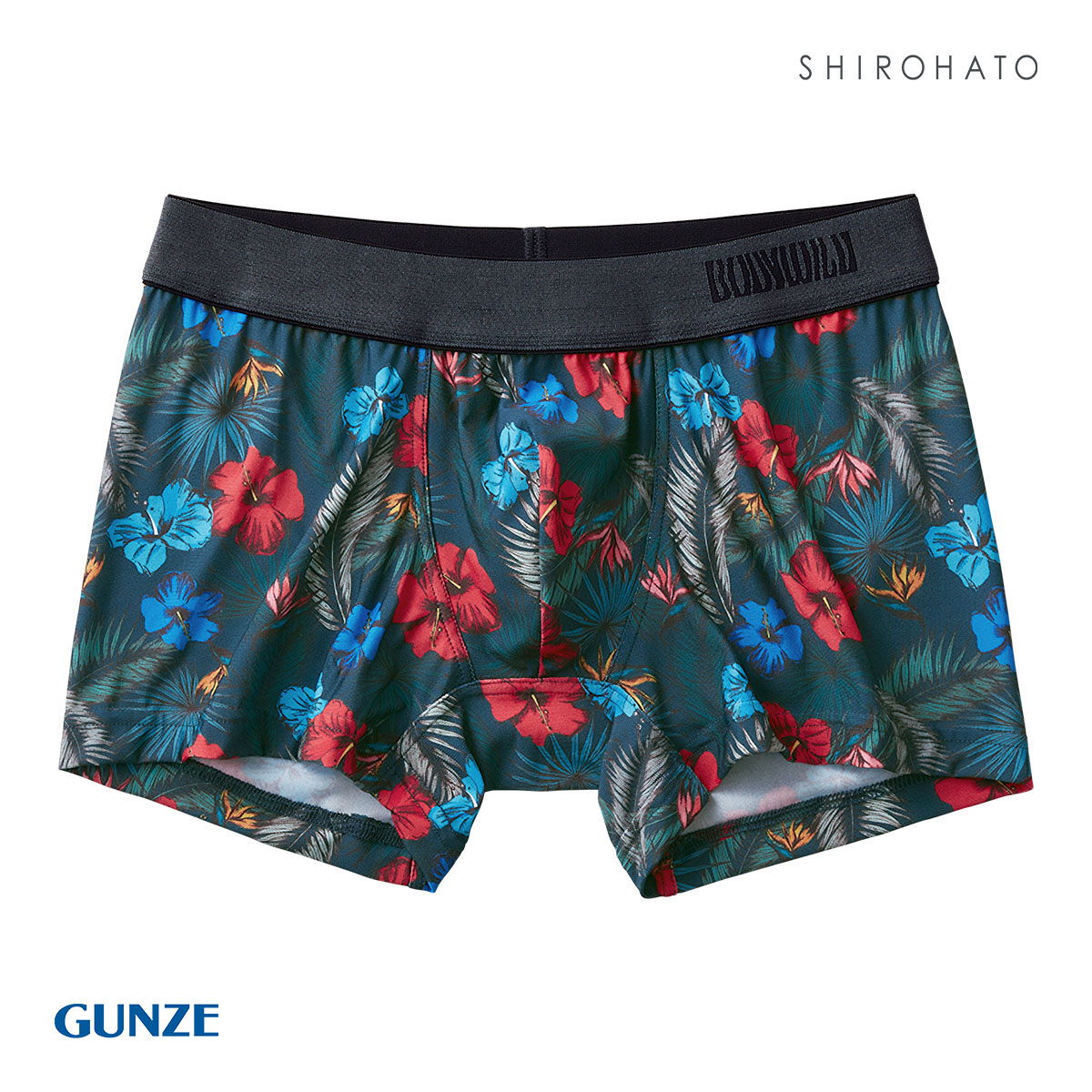 グンゼ GUNZE ボディワイルド BODY WILD ボクサーパンツ メンズ 日本製 前とじ 吸汗速乾(BG-ブルーグリーン-M)