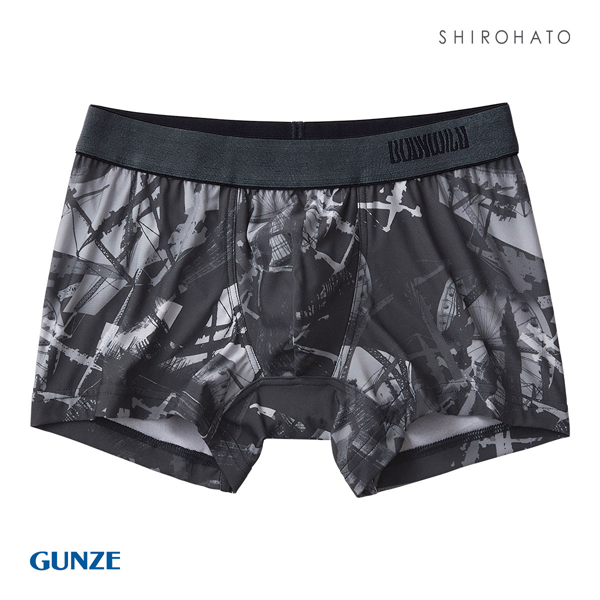 グンゼ GUNZE ボディワイルド BODY WILD ボクサーパンツ メンズ 日本製 前とじ 吸汗速乾(CGY-チャコールグレー-M)