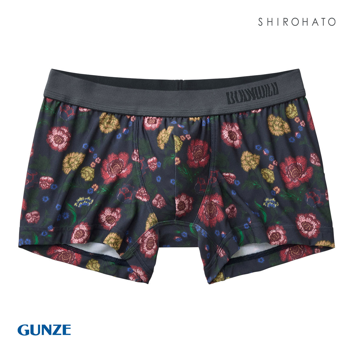 グンゼ GUNZE ボディワイルド BODY WILD ボクサーパンツ メンズ 日本製 前とじ 吸汗速乾(DNV-濃ネイビー-M)