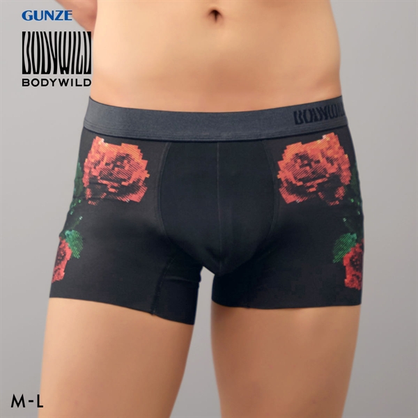 グンゼ BODY WILD インクジェットプリント ボクサーパンツ メンズ 前とじ GUNZE ボディワイルド