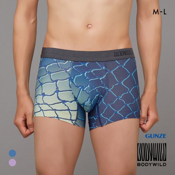 グンゼ BODY WILD インクジェットプリント ボクサーパンツ メンズ 前とじ GUNZE ボディワイルド