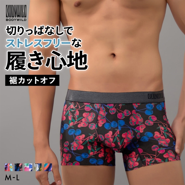 グンゼ BODY WILD インクジェットプリント 総柄 ボクサーパンツ メンズ 前とじ GUNZE ボディワイルド