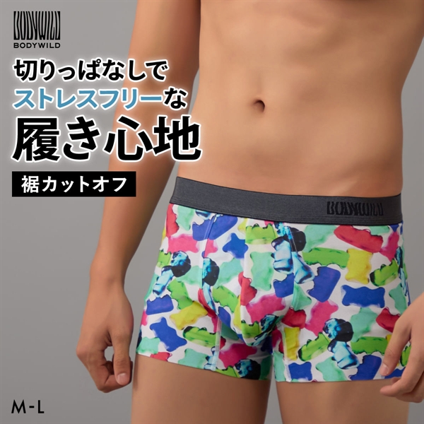 グンゼ BODY WILD インクジェットプリント 総柄 ボクサーパンツ メンズ 前とじ GUNZE ボディワイルド